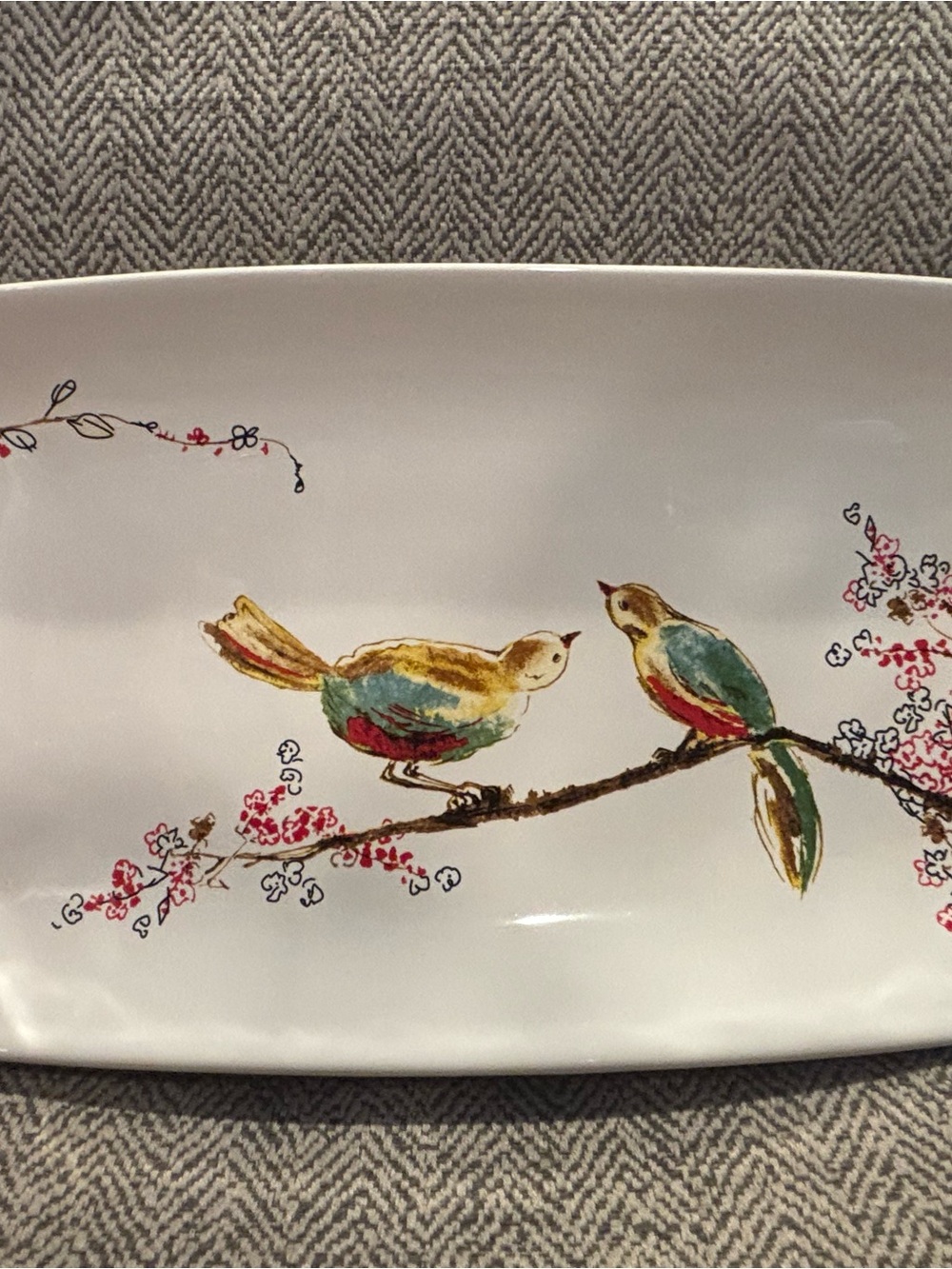 Lenox Simply Fine Chirp Small Sandwich Tray Appetizer Serving Dish 10”